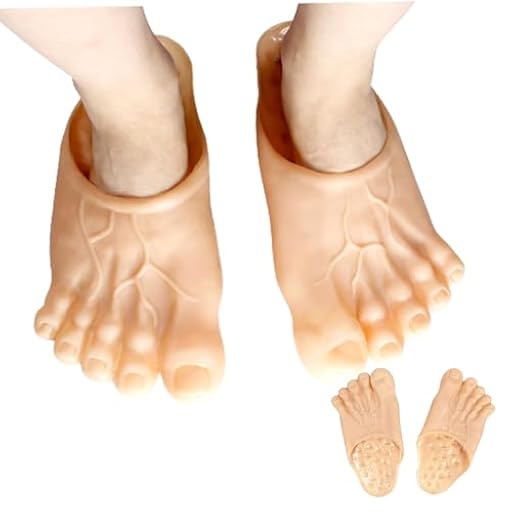 Temeemeg Zapatillas de pies Divertidas Disfraz Divertido Cosplay Zapato de Vestir Jumbo 10.63x5.12 Pulgadas Accesorios de Disfraces realistas Fundas de Zapatos para Zapatos Gigantes. | Ya disponible en tu tienda friki favorita! En mundofriki.es!
