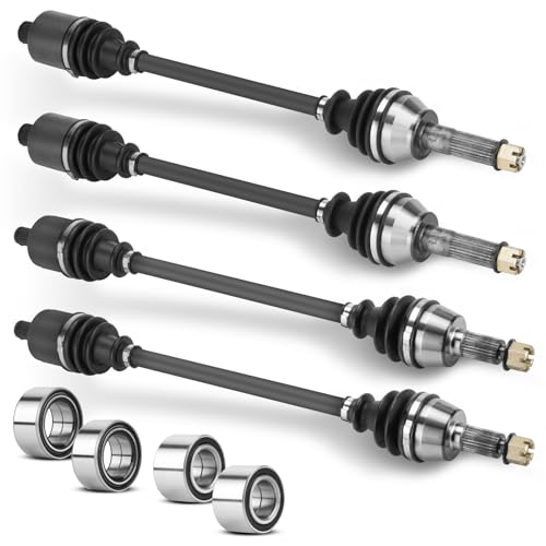 Image of CV Axle with Wheel Bearing 2 Front & 2 Rear Full Set for Polaris 2013-2018 Ranger 900 XP /Crew, 2017-2018 Ranger Crew XP 1000, Drive Half Shaft Assembly Replaces for 1332637 1332947