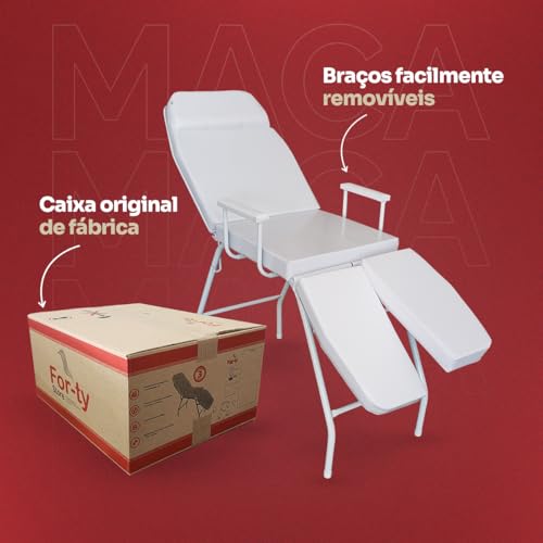 Maca 3 Posições Bi-Perna Estética Com Apoio de Braços For-ty (Branco Bagum)