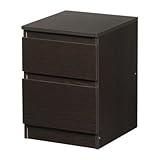  2 Drawer Chest Black Brown Chest of Drawers by Kullen