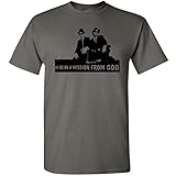 We're On A Mission from God T-Shirt, The Blues Brothers Tee Shirt, Blues Brothers T (Charcoal Grey,...