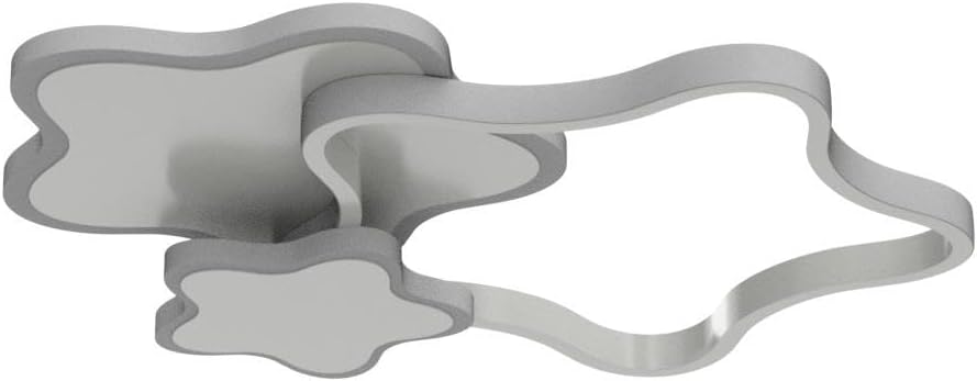 Tioolo Dimmable LED Ceiling Light, Creative Cartoon Star Ceiling Lamp, Acrylic LED Chandelier with Remote, Modern Flush Mount Chandelier Lighting Fixture for Boys Girls Bedroom Living Room, 32W/White