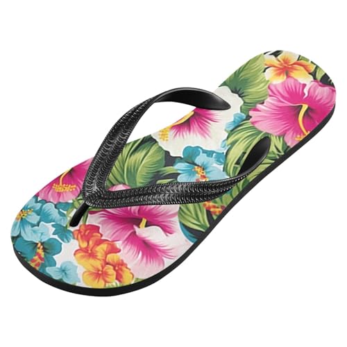 Tropical Summer Flower Men's & Women's Classical Beach Rubber Sandal Flip Flop Comfortable Slipper 214B3033