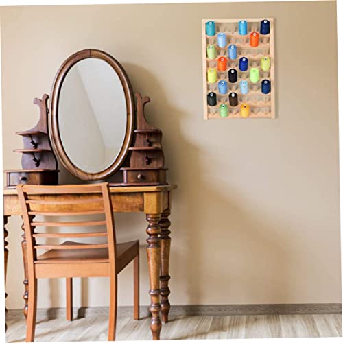 Porte-fil mural en bois de couture pour rangement 48 bobines - 5