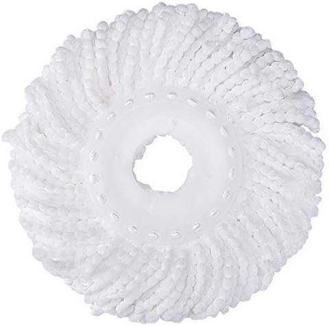 Microfiber Spin Mop Replacement Head,Round Shape Standard Size Spin mop Refills for Hurri-can and Other Standard Size Spin Mop Systems,4-pack,White