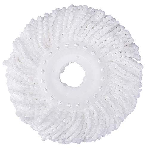 Microfiber Spin Mop Replacement Head,Round Shape Standard Size Spin Mop Refills For Hurri-Can And Other Standard Size Spin Mop Systems,4-Pack,White #TOP1