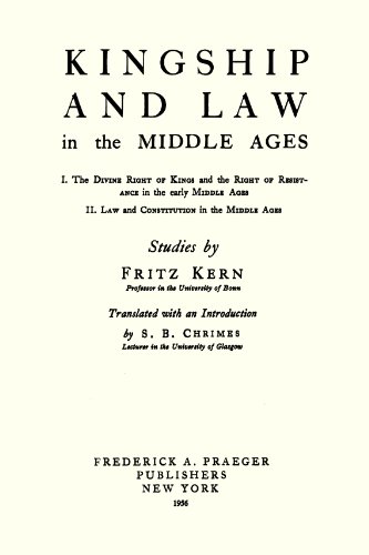Kingship and Law in the Middle Ages