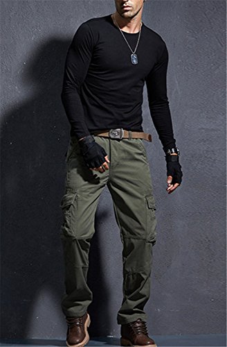 Yollmart Men's Cargo Pants Wild Camo Hunting Combat Trousers Outdoor Pants4