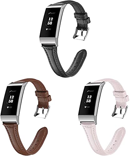 Classicase �R���p�`�u�� Fitbit Charge 3 / Charge 3 SE/Charge 4 (�t�B�b�g�r�b�g �`���[�W 4) ���v�o���h, �{�v �r�W�l�X�X�^�C�� �o���h ���U�[��(3-Pack G)