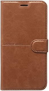 جراب جلد قابل للطي لموبايل سامسونج جالاكسي A12 من كايوي- بني، منقلب