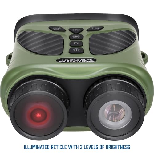 Image of Barska NV-2 Night Vision Binoculars, 10X Magnification, 8X Digital Zoom, 43mm Lens, 3 Inch IPS Display, 40MP Photos, 2.5K Video, 820yd Range, 3-Level IR, USB-C Fast Charging, Day & Night Use