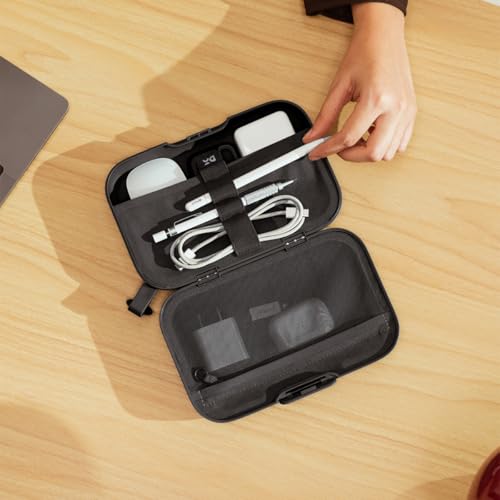 Image of DailyObjects Slate Park Tech Organiser | Travel Digital Accessories Storage Bag | Compact Travel Case for Camera Cables, Chargers, Memory Cards & Accessories | Durable & Stylish Storage Pouch