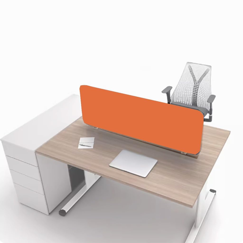 HJYCLFAZU Desk Privacy Divider, Acoustic Mounted Panel, Dividers, Partitions, Reduce Noise And Visual Distractions(Orange,30X60CM)