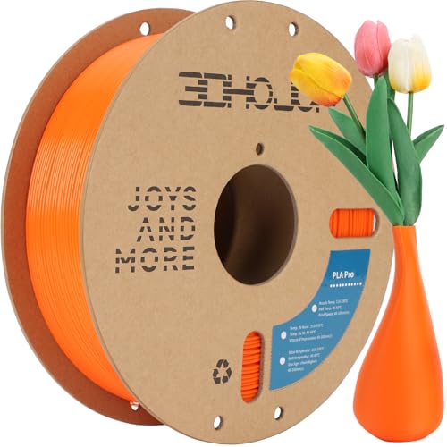3DHoJor PLA+ Filament 1.75mm PLA Plus 3D Drucker Filament Stärker und Belastbar 3D Druckmaterialien Maßgenauigkeit +/-0 02mm PLA Pro Kompatibel mit FDM-Drucker (Orange 1KG/Spool 2.2LBS)