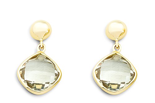 Miore Damen-Ohrringe 9 Karat (375) Gelbgold facettiert