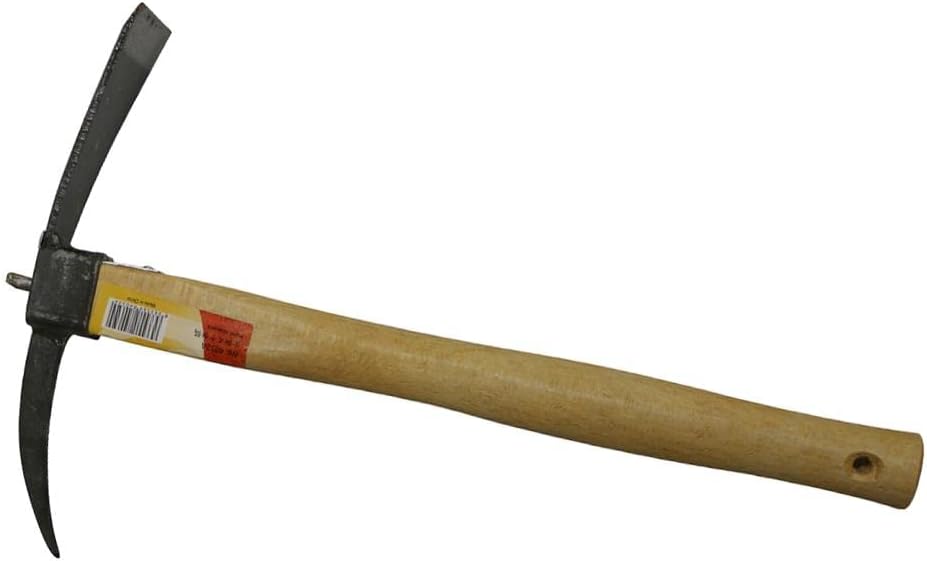 Stainless Steel Mini Gardening Hoe Tool for Weeding Camping Fishing - Weight Wooden Handle - Portable Handheld Plow Hoe for Adults and Children - All Steel