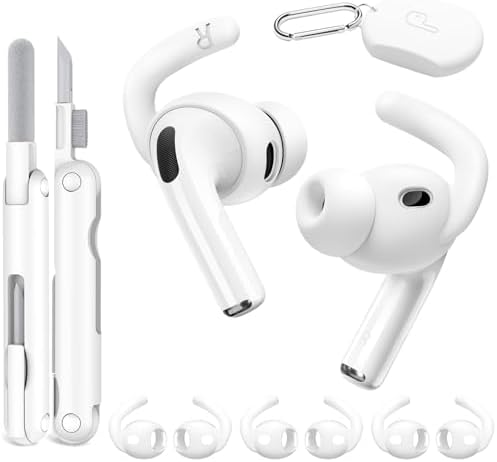 4 Pairs for Apple AirPods Pro 3 Ear Hooks, Silicone Anti-Slip for...