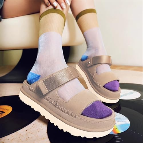 Fashion Suede Platform Sandals for Kids Casual Adjustable Indoor Non Slip Comfortable Outdoor Girl Mules & Clogs Big Kid Little Kid2