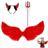 👿Das Perfekte Geschenk：Niemand kann widerstehen, ein Engel oder ein Dämon zu sein. Dies ist ein auffälliges Kostüm, das auf einer Party, einer Parade oder als Geschenk einen Unterschied macht