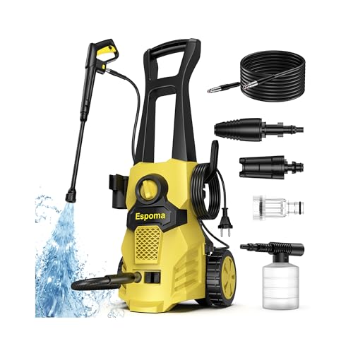 𝟗𝐎% 𝟎𝐟𝐟 Hidrolimpiadora de Alta Presión, Caudal de 380 l/h, 120 Bar, área de Trabajo 30 m²/h, Ideal para Hogar, Jardín y Coche –Incluye Manguera de 7m, Bomba de Aluminio, Radio de Acción 12m