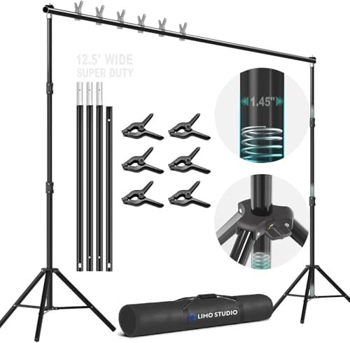 LimoStudio (Super Heavy Duty) 12.6 ft. Wide x 10.4 ft. Tall Backdrop Stand, Upgraded Model 1.45