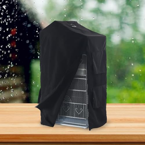 Image of Baoblaze Bird Cage Cover,Blackout Cover Shading Cloth, Washable Birdcage Cover, Windproof for Parrot Parakeets Lovebirds Macaw Square Cages Accessories
