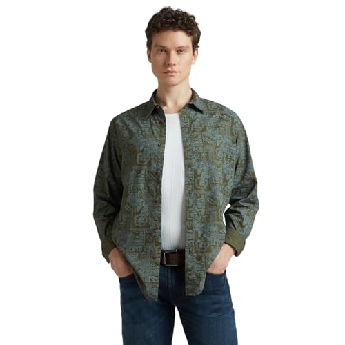 Image of Pepe Jeans Men's Casual Shirt | Trendy Printed Shirt for Men| Regular Fit | Full Sleeve | Available in Plus Size, Cotton