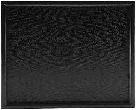 Tray, Wooden Trays, Black Serving Tray, Tea/drink Platter, Rectangular Wooden Coffee Table Tray, Small Dinner Serving Tray Used in Bedroom, Living Room, Kitchen, Hospital(30 * 24)
