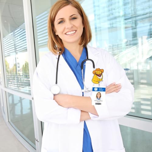 Jevzify C2024110 Funny Animal Cowboy Cat Badge Reel Retractable Holder Clip thumb #3