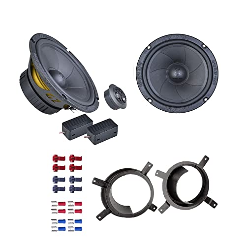 Ground Zero GZIC 165.2 Lautsprecher mit Einbauset passend für Volvo V70 2001-2009 Türen vorne 300 Watt 165mm 2 Wege Kompo