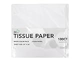 100 CT White 17GSM (Thicker, Durable & Crispy) Premium Quality Tissue Paper (White)