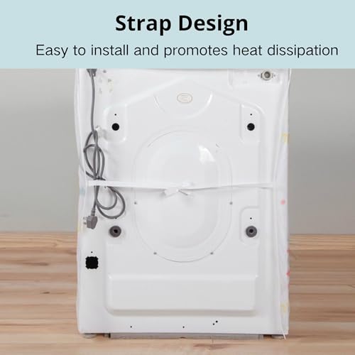 Image of Waterproof Washing Machine Cover,Washing Machine Front Load Cover for 7kg to 9kg Compatible For IFB / LG / Samsung / Whirlpool /Bosch / Haier / Siemens,63Cm x62Cm x85Cm