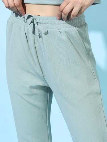 Image of Tokyo Talkies Chic Crop Top & Drawstring Trousers Co-ord Set | Cap Sleeves | Stylish | Perfect for Casual Outings & Vacations | Women Co-Ord Set | Co ord set for women