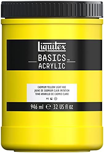 Liquitex BASICS Acrylic Paint, 946ml (32-oz) Jar, Cadmium Yellow Light Hue