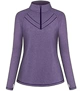 Vindery Women Quick-Dry Line Decor Front Yoga Workout Shirts Athletic Gym Loose Fit Tops