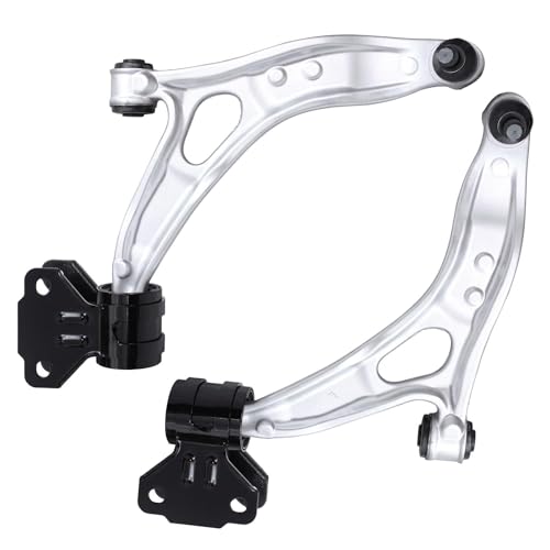 Image of Detroit Axle - 8pc Front End Suspension Kit for Ford 12-18 Focus C-Max, 2 Lower Control Arms 4 Inner Outer Tie Rod Ends 2 Boots 2012 2013 2014 2015 2016 2017 2018 Replacement