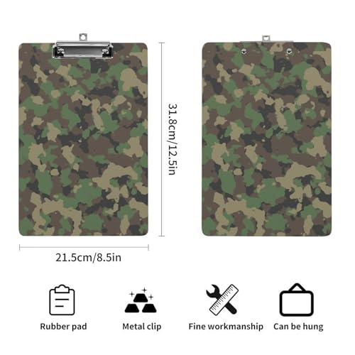 Planchette à pince A4 camo avec clip profil bas antiglisse haute capacité - 2
