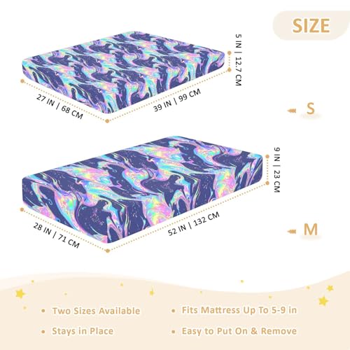 Drap de jeu arc-en-ciel en mousseline de coton pour lit de bébé