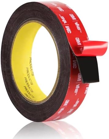 Double Sided Tape Heavy Duty, Waterproof Mounting Foam Tape, 16.5ft Length, 0.98in Width, High Temperature Resistant Adhesive Tape for Car, LED Strip Light, Office Decor, Uses 5952 Raw Material