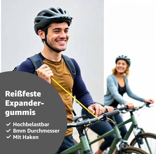 10er Expander mit Haken - Extra Starke Spanngummis - Gepäckspanner zur Befestigung - Spanngurte zur Ladungssicherung bei Transport - Autozubehör