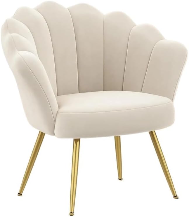 Century Velvet Living Room Chair Accent Chairs, Upholstered Vanity Chair for Makeup Room,