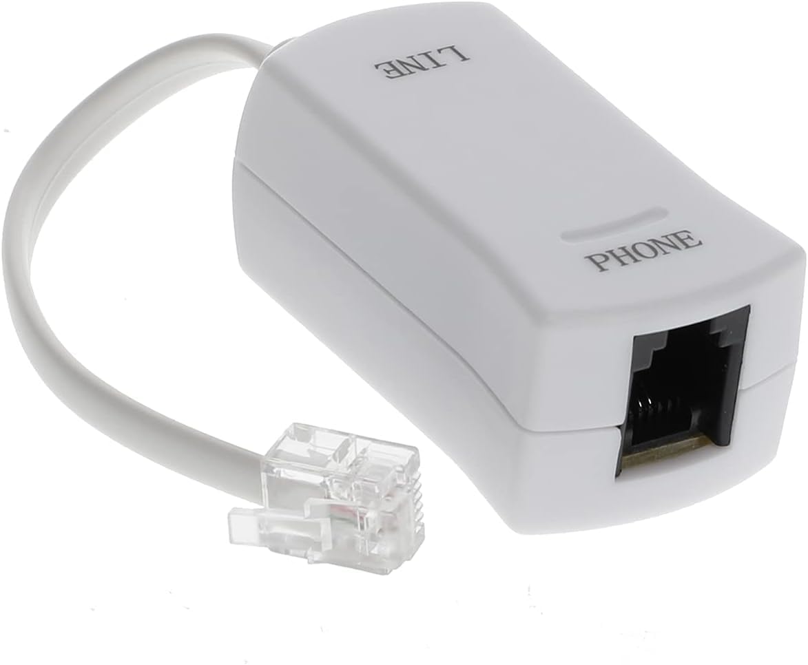 InstallerParts DSL Modem Phone Filter – for Interference Elimination and Static Noise Blocker | for Answering Machine, Fax Machine, Telephones Landline Cordless | 10 Pack, White DSL Phone Filter InstallerParts DSL Modem Phone Filter – for Interference Elimination and Static Noise Blocker | for Answering Machine, Fax Machine, Telephones Landline Cordless | 10 Pack, White DSL Phone Filter