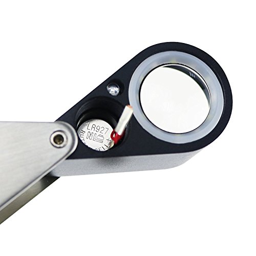 Tekcoplus GEM 10X Foldable Pocket Magnifier Loupe With Uv And Led Light For Jewelry thumb #5