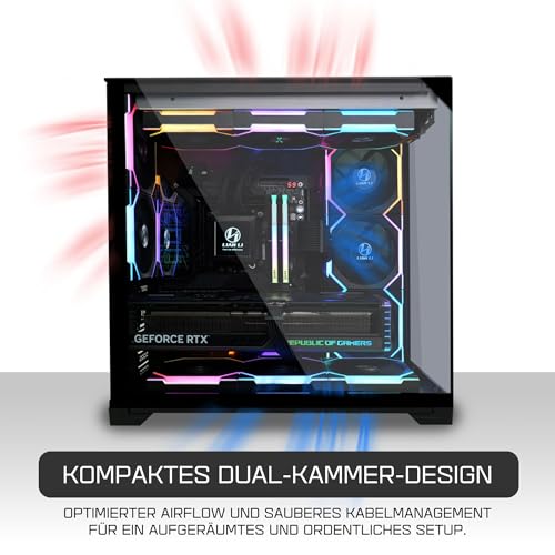Image of Lian Li O11 Vision Compact ATX Mid-Tower Gaming PC Case - Aluminium & Tempered Glass Black PC Case