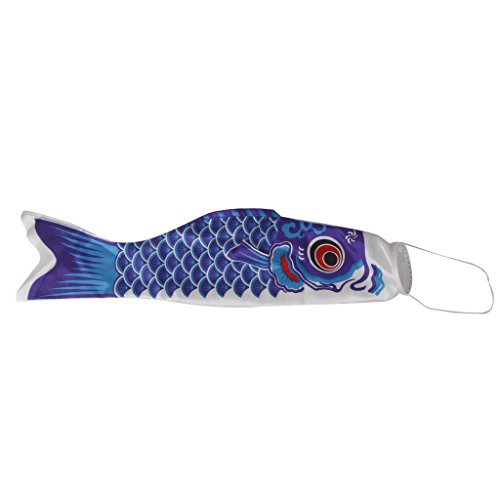 Inzopo 40cm Japanese Windsock Carp Flag Koi Nobori Sailfish Wind Streamer 5 Colors - Blue, 40cm