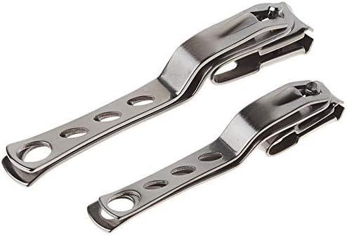 Hiibaby®2PCS(1 Large+1 Small) Best Precision Nail Clipper with Rotating Swivel Head - Great for Thick Nails - Extra Sharp Stainless Steel Clippers for Men Or Women