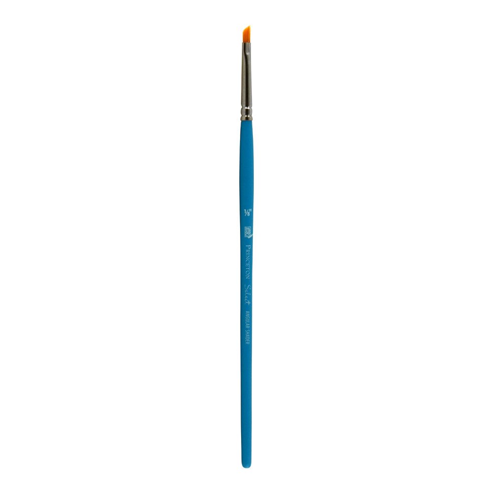 Princeton Select Artiste, Mixed-Media Brushes for Acrylic, Oil, Watercolor Series 3750 Angular Shader Synthetic, Size 1/8 Inch