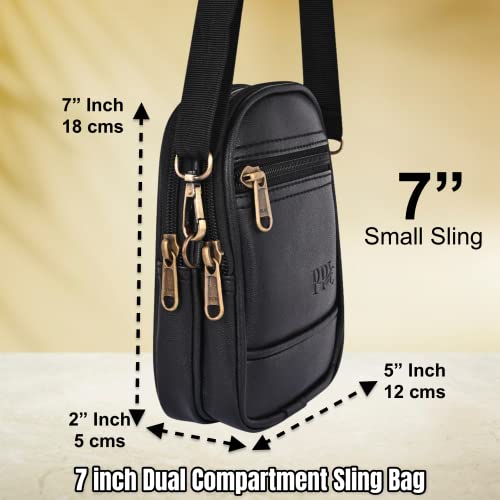 Pramadda-Pure-Luxury-Stylish-TWIN-Leather-Sling-Bag-For-Men-Women-Travel-Side-Crossbody-Chest-Mobile-Bag-Casual-Sports-Walking-Bags-Birthday-Gift-Item
