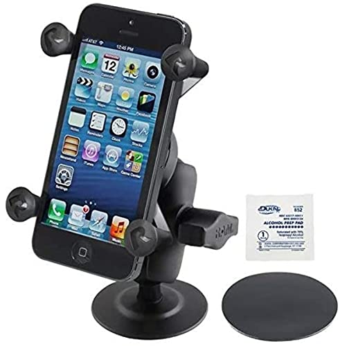 RAM Mounts (RAP-B-378-A-UN7U Flex Adhesive Mount with Short Double Socket Arm and Universal X-Grip Cell Phone Holder