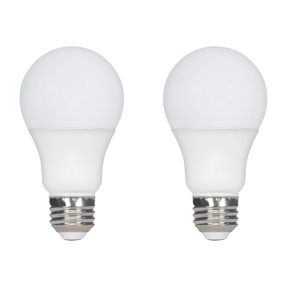 Satco11407 Econo LED A19 Light Bulb, 60W Replacement, 3000K Warm White, 800 Lumens (Pack of 2)